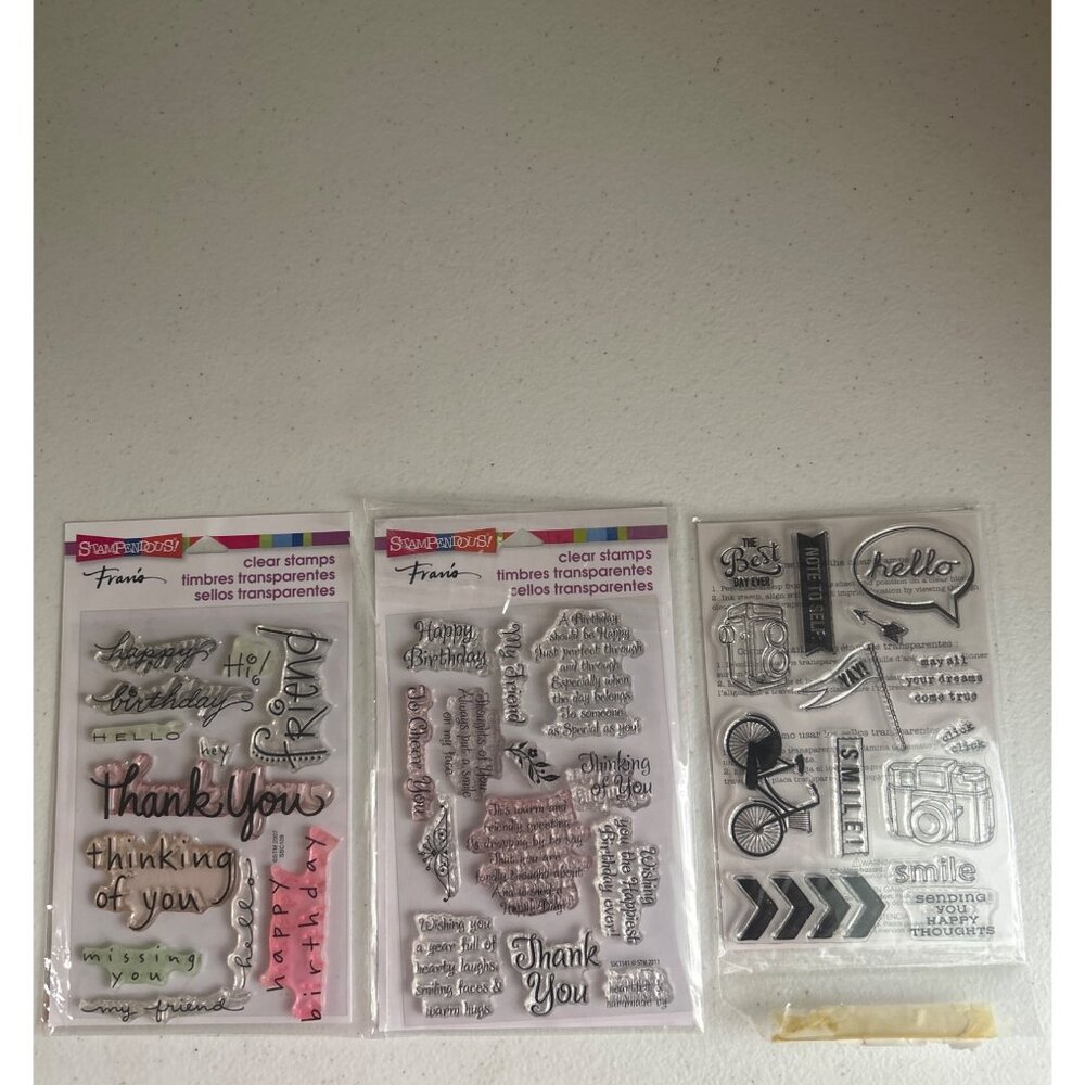 Stampendous! Clear Stamps Set - Friendly Phrases Happy Messages & More